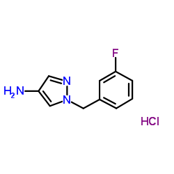 1-(3-FLUORO-BENZYL)-1H-PYRAZOL-4-YLAMINE HYDROCHLORIDE Structure