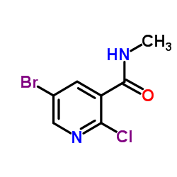 5-Bromo-2-chloro-N-methylpyridine-3-carboxamide结构式