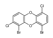 1,9-dibromo-2,6-dichlorodibenzo-p-dioxin结构式