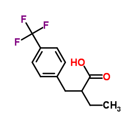 2-[4-(Trifluoromethyl)benzyl]butanoic acid结构式