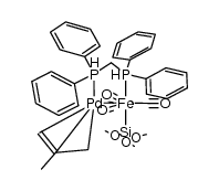 {Fe{Si(OMe)3}(CO)3(μ-dppm)Pd(η3-2-MeC3H4) Structure