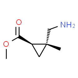 Cyclopropanecarboxylic acid, 2-(aminomethyl)-2-methyl-, methyl ester, trans- structure