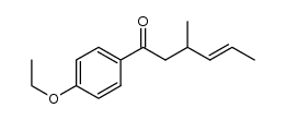 1-(4-ethoxy-phenyl)-3-methyl-hex-4-en-1-one结构式