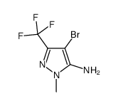 4-bromo-2-methyl-5-(trifluoromethyl)pyrazol-3-amine结构式