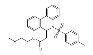 n-butyl 2-(5,6-dihydro-5-tosylphenanthridin-6-yl)acetate结构式