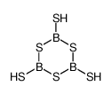 2,4,6-tris-sulfanyl-1,3,5,2,4,6-trithiatriborinane结构式