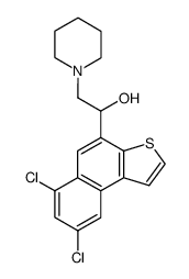 1-(6,8-dichloro-naphtho[2,1-b]thiophen-4-yl)-2-piperidin-1-yl-ethanol结构式