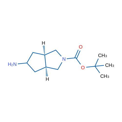 cis-tert-Butyl 5-aminohexahydrocyclopenta[c]pyrrole-2(1H)-carboxylate structure