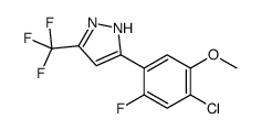 3-(4-chloro-2-fluoro-5-methoxyphenyl)-5-(trifluoromethyl)-1H-pyrazole结构式