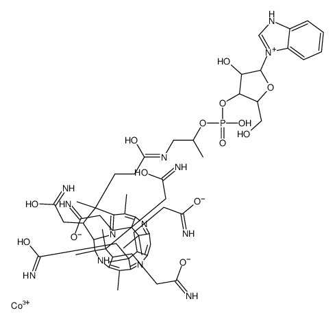 Coalpha-(alpha-5,6-dimethylbenzimidazolyl)-Cobeta-cyanocobamide structure