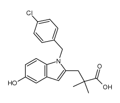 3-[1-(4-Chlorobenzyl)-5-hydroxyindol-2-yl]-2,2-dimethylpropanoic acid Structure