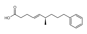 (R)-9-phenyl-6-methyl-4-nonenoic acid Structure