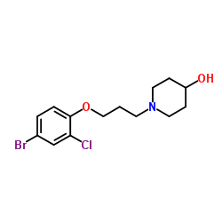 1-[3-(4-Bromo-2-chlorophenoxy)propyl]-4-piperidinol Structure