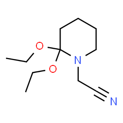 1-Piperidineacetonitrile,2,2-diethoxy-(9CI)结构式