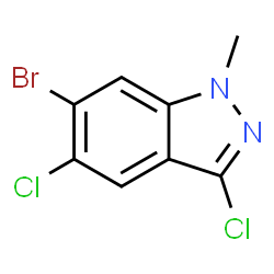 6-溴-3,5-二氯-1-甲基-1H-吲唑结构式