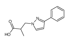 2-methyl-3-(3-phenyl-1H-pyrazol-1-yl)propanoic acid结构式