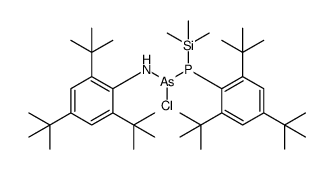 1-chloro-N-(2,4,6-tri-tert-butylphenyl)-1-((2,4,6-tri-tert-butylphenyl)(trimethylsilyl)phosphanyl)arsanamine Structure