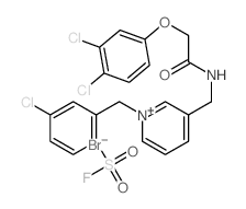 Pyridinium,1-[[5-chloro-2-(fluorosulfonyl)phenyl]methyl]-3-[[[2-(3,4-dichlorophenoxy)acetyl]amino]methyl]-,bromide (1:1) picture