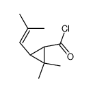 (1S-trans)-2,2-dimethyl-3-(2-methylprop-1-enyl)cyclopropanecarbonyl chloride structure