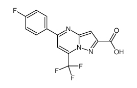 5-(4-FLUORO-PHENYL)-7-TRIFLUOROMETHYL-PYRAZOLO[1,5-A]PYRIMIDINE-2-CARBOXYLIC ACID结构式