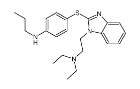 4-[1-[2-(diethylamino)ethyl]benzimidazol-2-yl]sulfanyl-N-propylaniline结构式