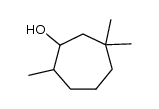 2,6,6-trimethyl-cycloheptanol Structure