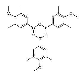 tris(4-methoxy-3.5-dimethyl phenyl)boroxine Structure