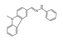 N-[(E)-(9-methylcarbazol-3-yl)methylideneamino]aniline Structure