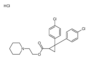 2-piperidin-1-ylethyl 2,2-bis(4-chlorophenyl)cyclopropane-1-carboxylate,hydrochloride结构式