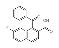 2-Naphthalenecarboxylicacid, 1-benzoyl-7-fluoro-结构式