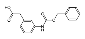 (3-{[(benzyloxy)carbonyl]amino}phenyl)acetic acid Structure