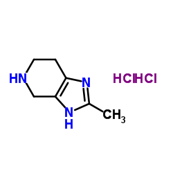 2-甲基-4,5,6,7-四氢-3H-咪唑并[4,5-c]吡啶双盐酸盐结构式