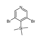 Pyridine,3,5-dibromo-4-(trimethylsilyl)-(9CI) structure