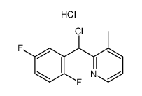 2-[Chloro-(2,5-difluorophenyl)methyl]-3-methylpyridine hydrochloride结构式