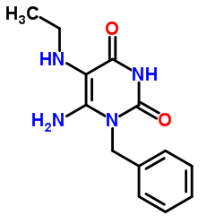 6-Amino-1-benzyl-5-ethylamino-1H-pyrimidine-2,4-dione structure