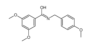 3,5-dimethoxy-N-[(4-methoxyphenyl)methyl]benzamide结构式