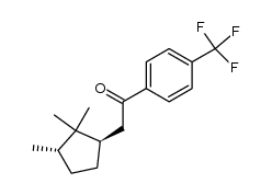 1-[(4-trifluoromethyl)phenyl]-2-[(1R,3S)-2,2,3-trimethylcyclopent-1-yl]ethan-1-one Structure