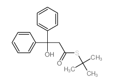 3-hydroxy-3,3-diphenyl-1-tert-butylsulfanyl-propan-1-one structure