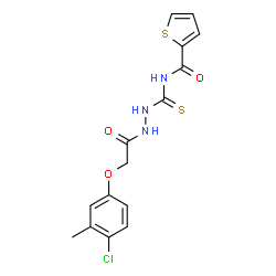 N-({2-[(4-chloro-3-methylphenoxy)acetyl]hydrazino}carbonothioyl)-2-thiophenecarboxamide Structure