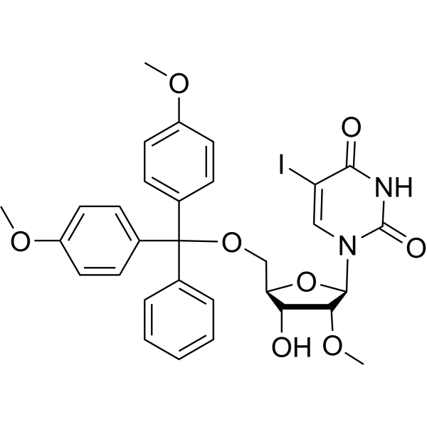 5'-O-DMT-5-I-2'-OMe-rU Structure