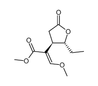 3-Furanaceticacid,2-ethyltetrahydro-alpha-(methoxymethylene)-5-oxo-,methylester,(alphaE,2R,3R)-(9CI) Structure