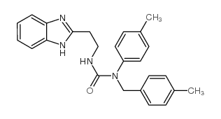 (9ci)-N-[2-(1H-苯并咪唑-2-基)乙基]-N-(4-甲基苯基)-N-[(4-甲基苯基)甲基]-脲结构式