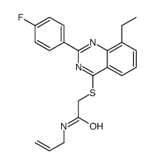 Acetamide, 2-[[8-ethyl-2-(4-fluorophenyl)-4-quinazolinyl]thio]-N-2-propenyl- (9CI) Structure