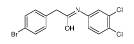 2-(4-bromophenyl)-N-(3,4-dichlorophenyl)acetamide结构式