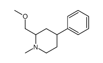 2-(methoxymethyl)-1-methyl-4-phenylpiperidine结构式