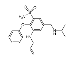 (3-allylamino-4-phenoxy-5-sulfamylbenzyl)isopropylamine结构式