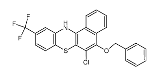 5-benzyloxy-6-chloro-10-trifluoromethyl-12H-benzo[a]phenothiazine Structure