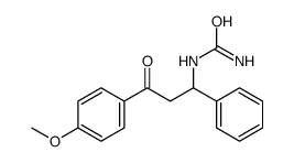 [3-(4-methoxyphenyl)-3-oxo-1-phenylpropyl]urea结构式