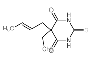 5-but-2-enyl-5-ethyl-2-sulfanylidene-1,3-diazinane-4,6-dione结构式