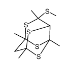 1,4,6,8-Tetramethyl-4-methylsulfanyl-2,5,7,9-tetrathia-tricyclo[4.3.1.03,8]decane结构式